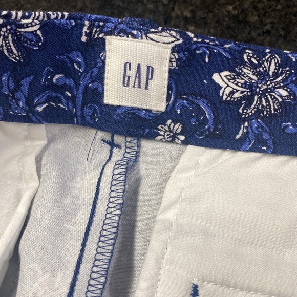 Gap blue & white floral mid rise skinny ankle jeans size 10R NWT - Picture 7 of 9